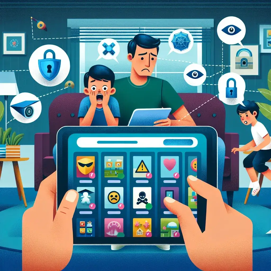 "Ilustrasi Kominfo menindak 250 aplikasi game daring karena pelanggaran standar privasi anak, menunjukkan pentingnya perlindungan data anak dalam industri game."