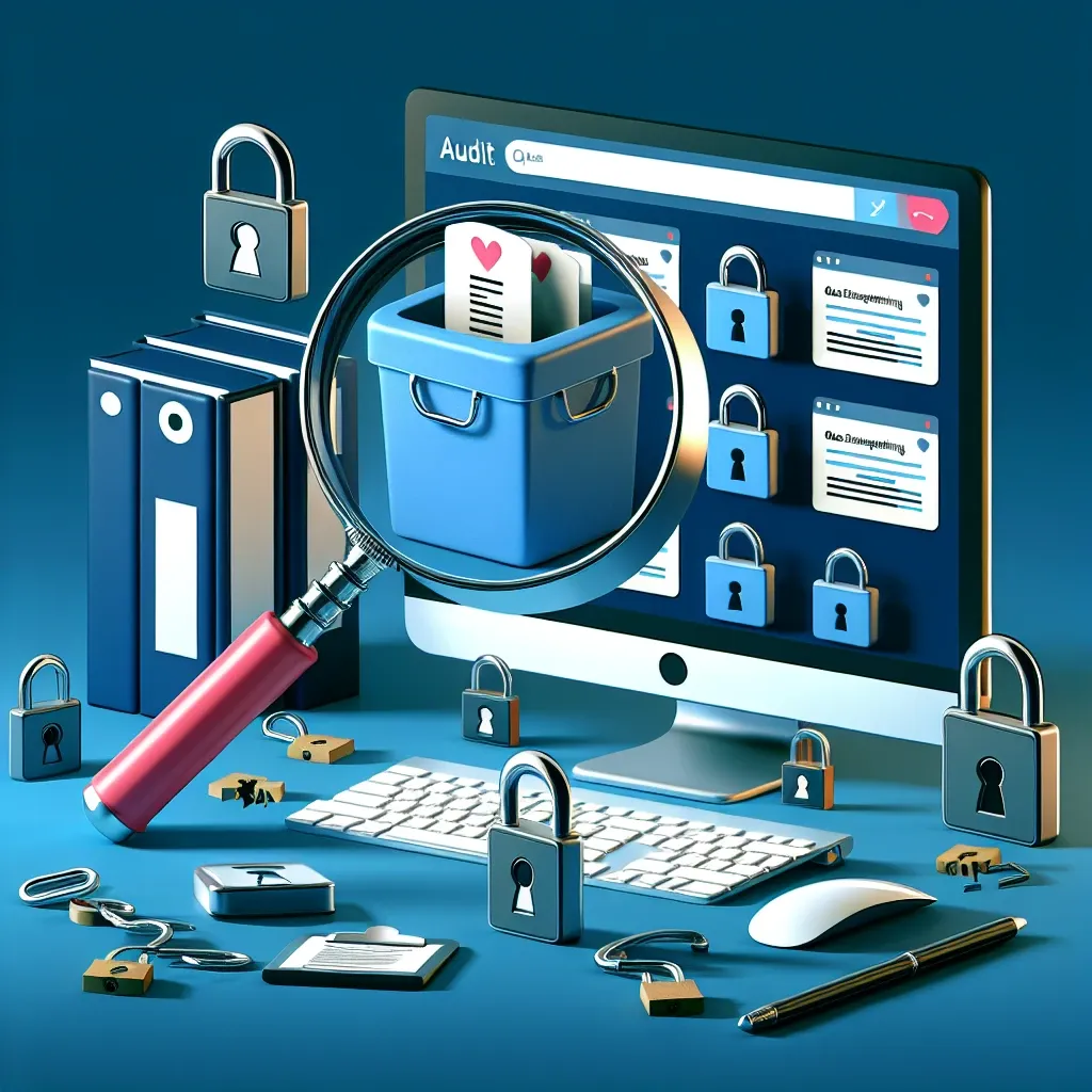 "Kominfo audits 30 e-commerce apps for data breach concerns - Image illustrating the examination of online shopping applications and data protection measures."